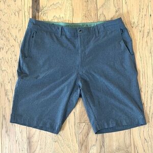 7 Diamonds Slate Blue Men's Flat Front Shorts, size 36